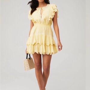 LoveShackFancy Sunny Yellow Mini Dress